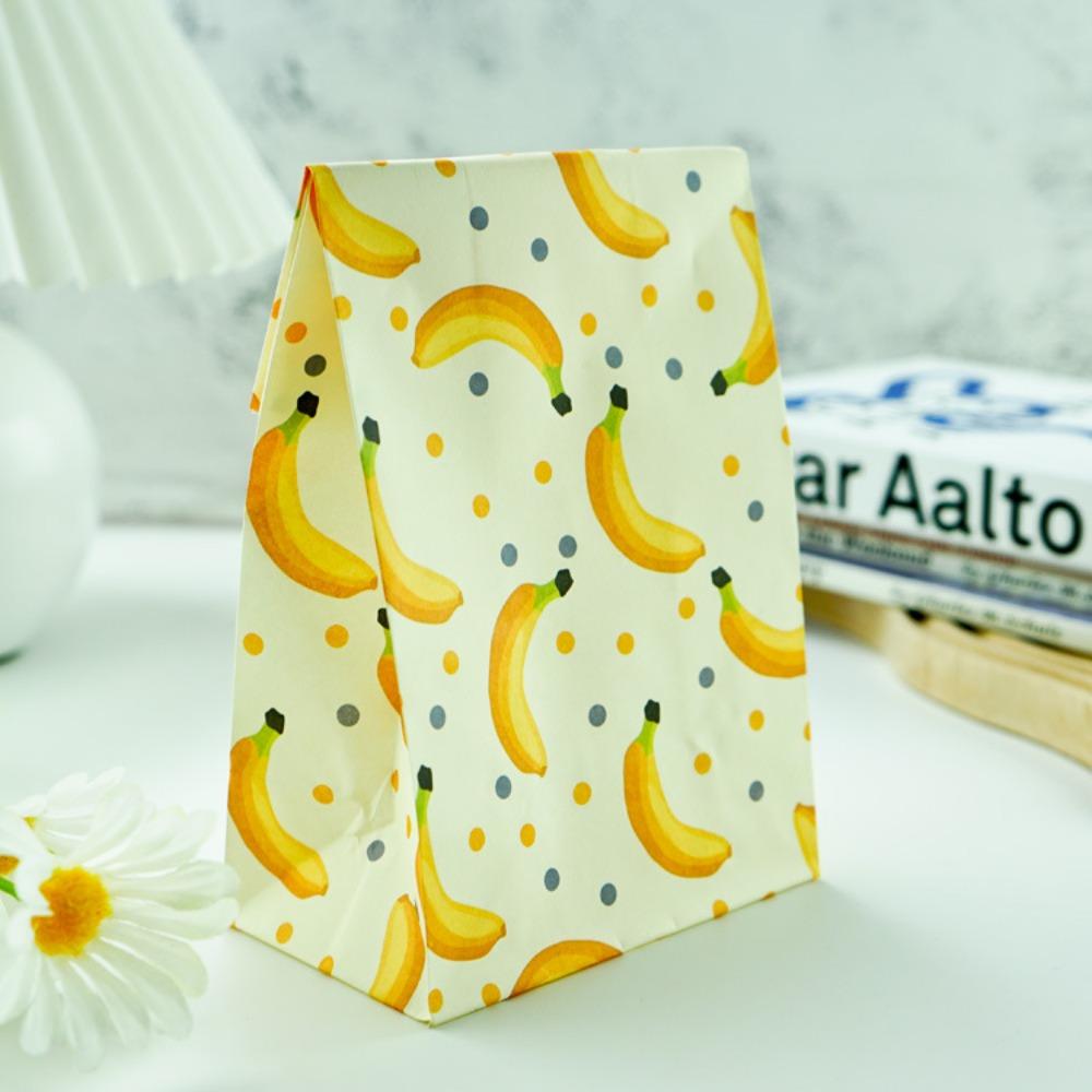 

50 шт. бумажные подарочные пакеты для фруктов, конфет, сладостей, подарочные пакеты для вечеринок, арбуз, банан, персик, апельсин, розничные пакеты, крафт-пакеты A004