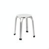 Stainless Metal Stool Compact Stackable Minimalist Furniture for Kitchen, Dining Room, Market