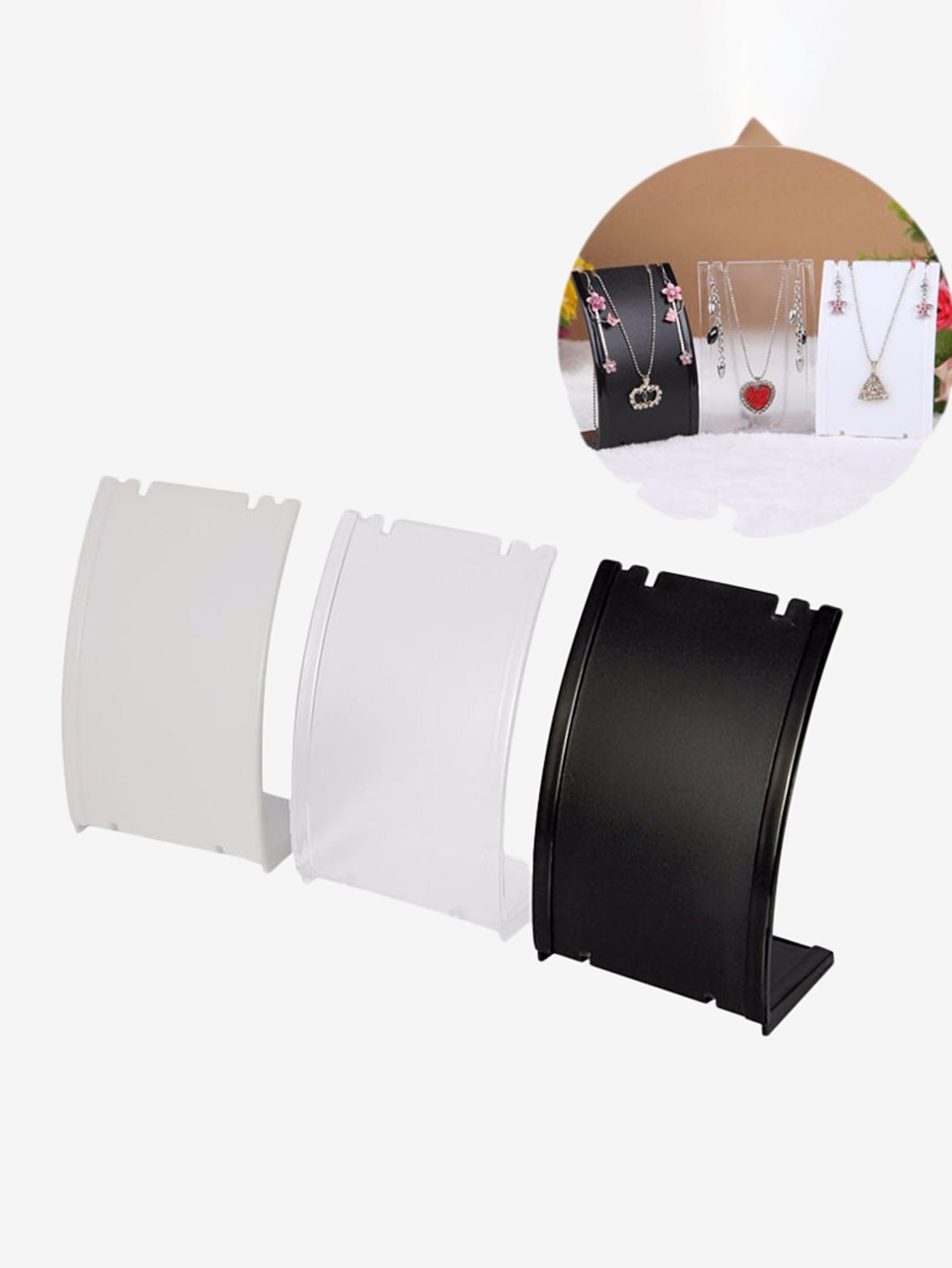 

1pc Curved Plastic Necklace Display Stand, Used For Hanging Jewelry Pendants, Hook Earrings, Jewelry Retail Sales, Etc