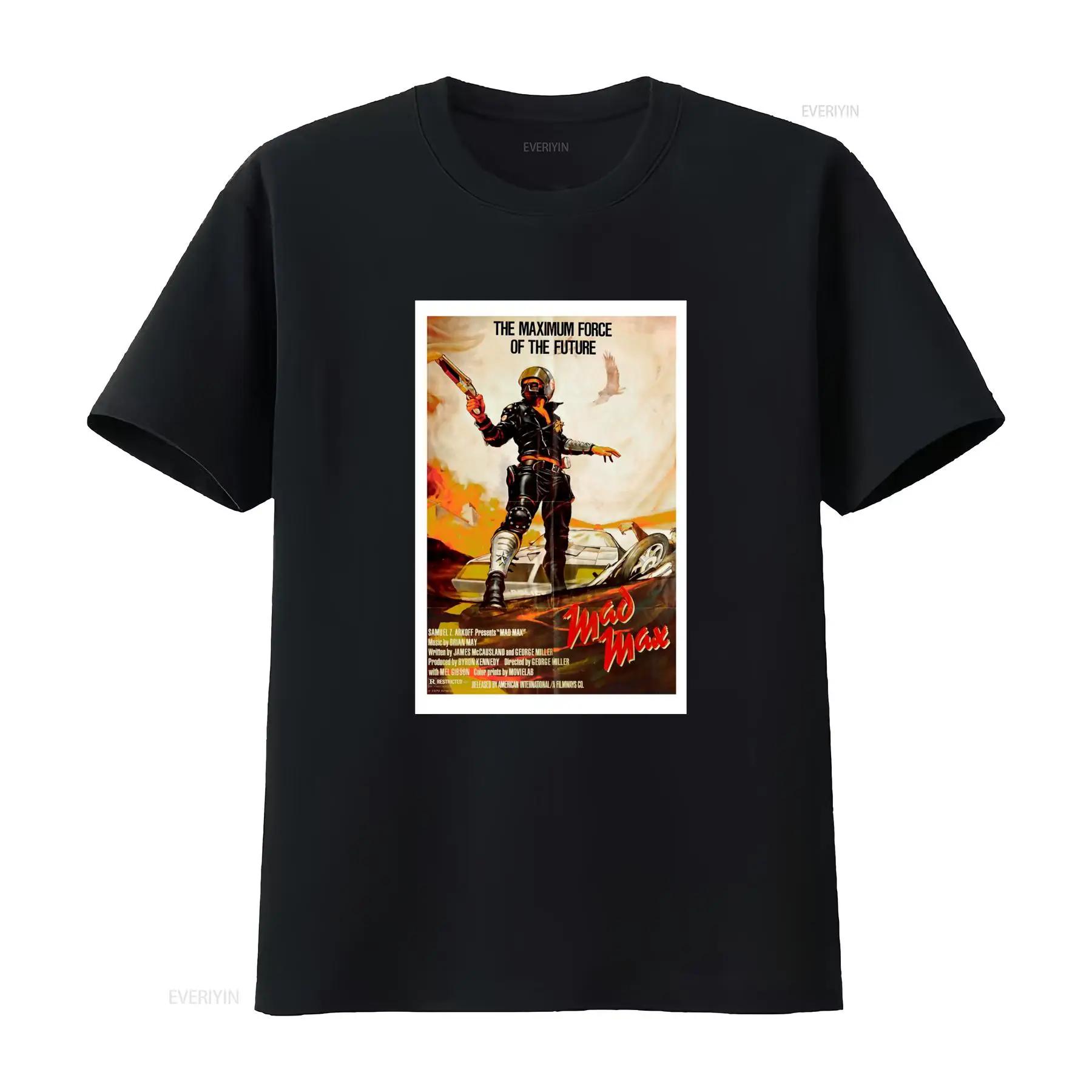 

Mad Max 1979 T Shirt Classic Movie Film Poster Print Retro Style Unique Design Perfect for Fans vintage Washed Stylish - Men ... S разноцветный