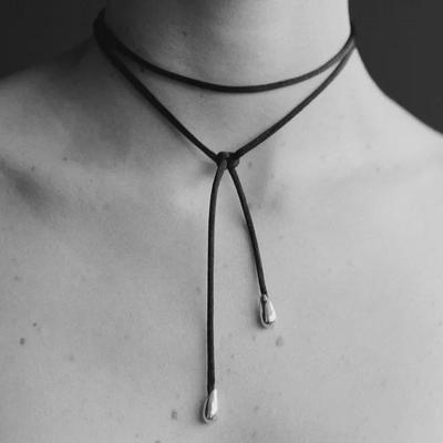 Kore Klavikula Zinciri Ayarlanabilir Choker Kolye - Sade, Çok Yönlü, Uzun İp Tasarımı