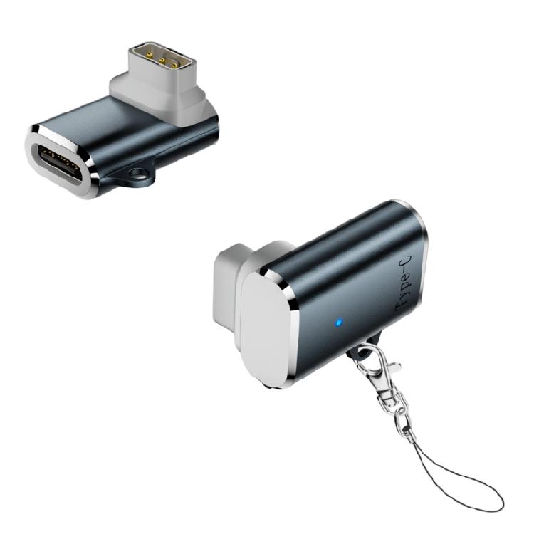 Magnetic Charging Adapter Type C To 3 Pin Secure Connection LED Indicator 3 Color Variants Portable Keyring Accessory