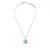 Silver Tree of Life Necklace with Blue Evil Eye Pendant, Ideal for Women’s Daily Wear and Festive Gifts