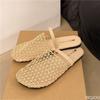 Fashion Outdoor Casual and Fashionable Summer Lazy Shoes 2025 Semi Draggable Mesh Beach Comfortable Breathable Simple Flat Shoes
