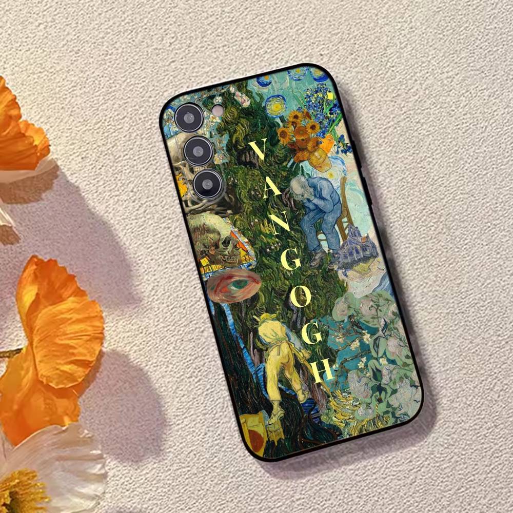 Van Gogh A-Art Aesthetic Phone Case For Samsung Galaxy A73,A72,A71,A70,A53,A52,A51,Soft Silicone Black Cover