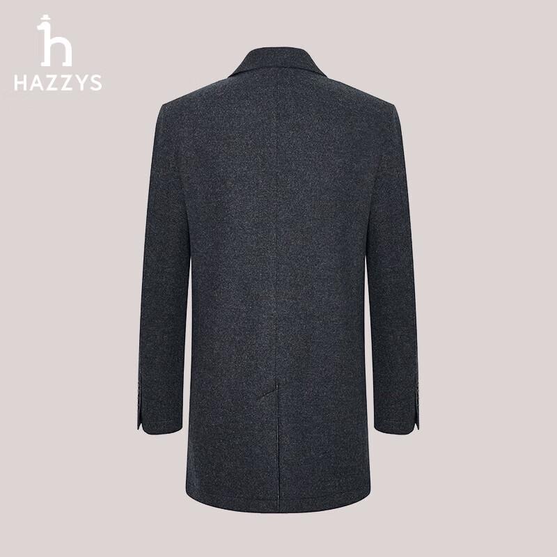 HAZZYS Men's Winter Wool Blend Commuter Overcoat