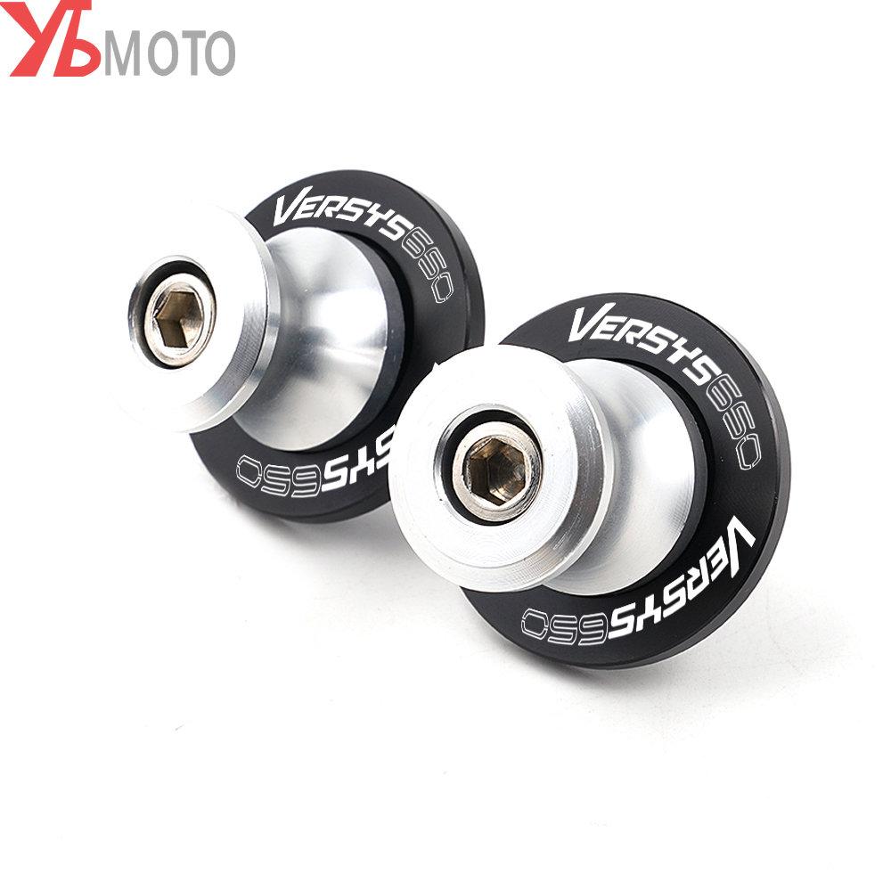 Logo For Kawasaki Versys650 VERSYS 650 2015 2016-  2022 Motorcycle Accessories M8 Swingarm Spools Slider Stand Screw