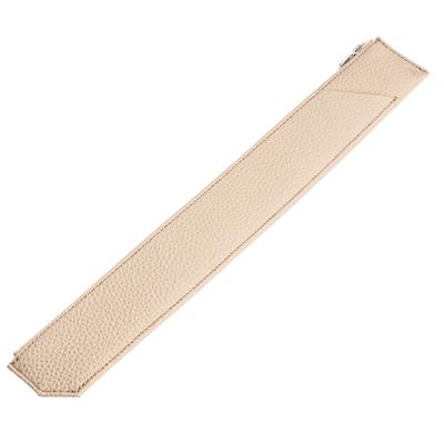 Tabarat [Limited Stock, Discontinued] Men's Genuine Leather Pencil Case, Made In Japan, Simple Slim Leather Pencil Case (Large - Taupe)