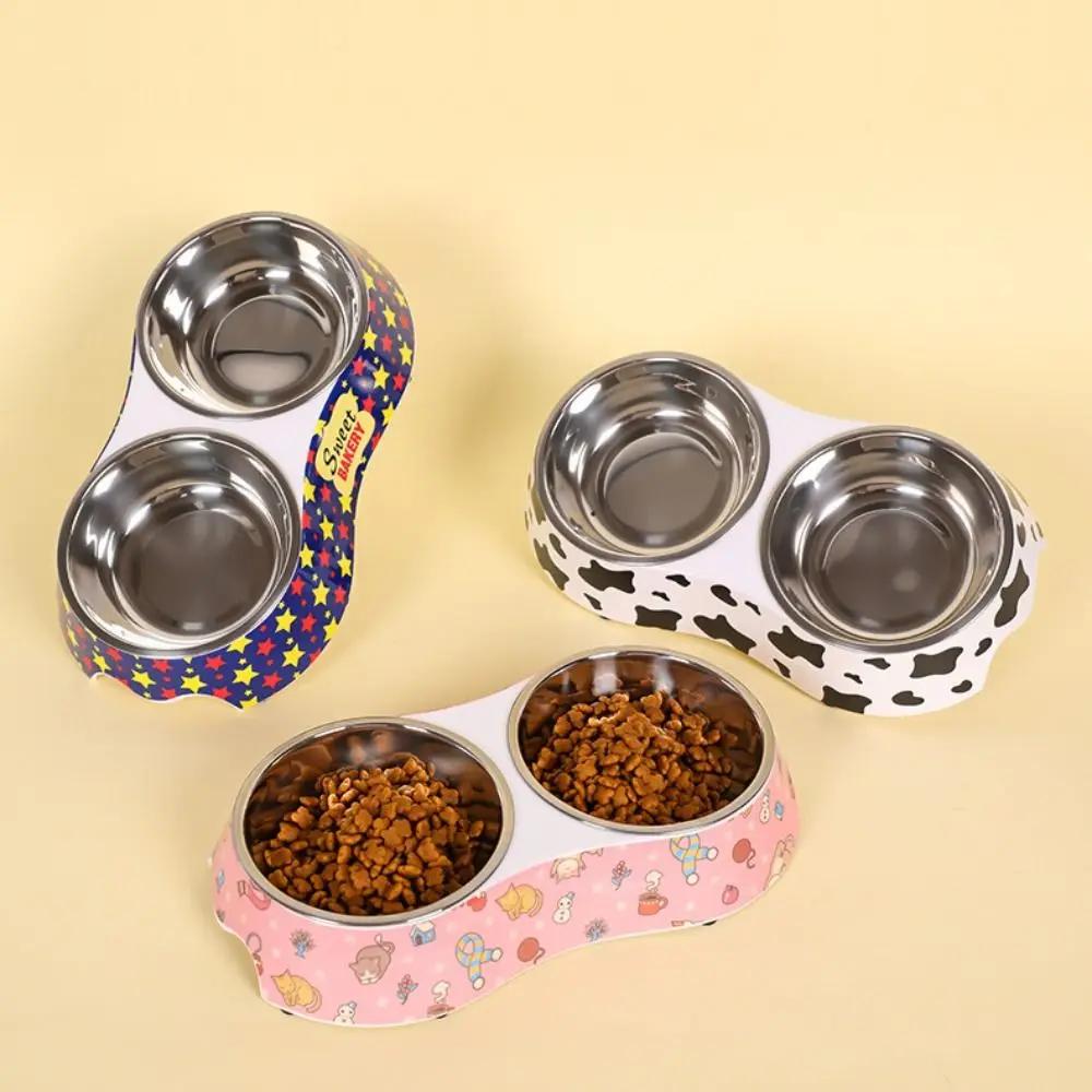 Melamin Edelstahl Hundenapf Doppelschicht Katzennapf Haustiernapf Großhandel Fressen und Trinken Katzenzubehör Hundenapf Katzenfutterautomat