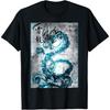 Vintage Drache Japanische Grafische Kunst T-Shirt Retro Tattoo Künstler T-Shirt BAOANH Herren Damen Tanktop Sweatshirt Hoodie Langarm 878 Schwarz