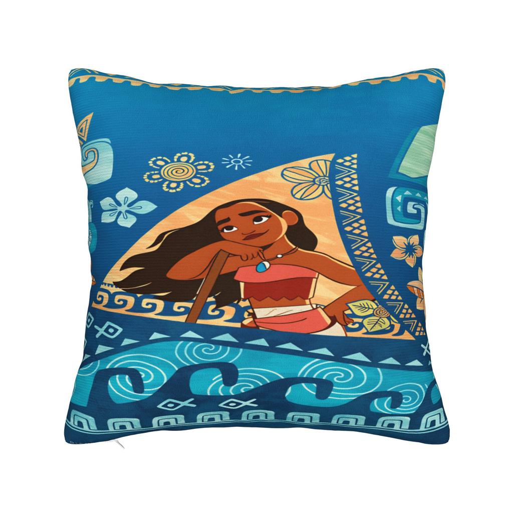 Cartoon M-Moana V-Vaiana Maui Pillow Case  Square Pillow Cover Funny Pillowcases For Sofa Bedroom Home Decor
