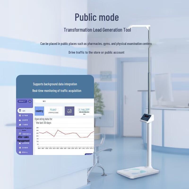 Yolanda CP30G Smart Ultrasonic Height & Weight Scale