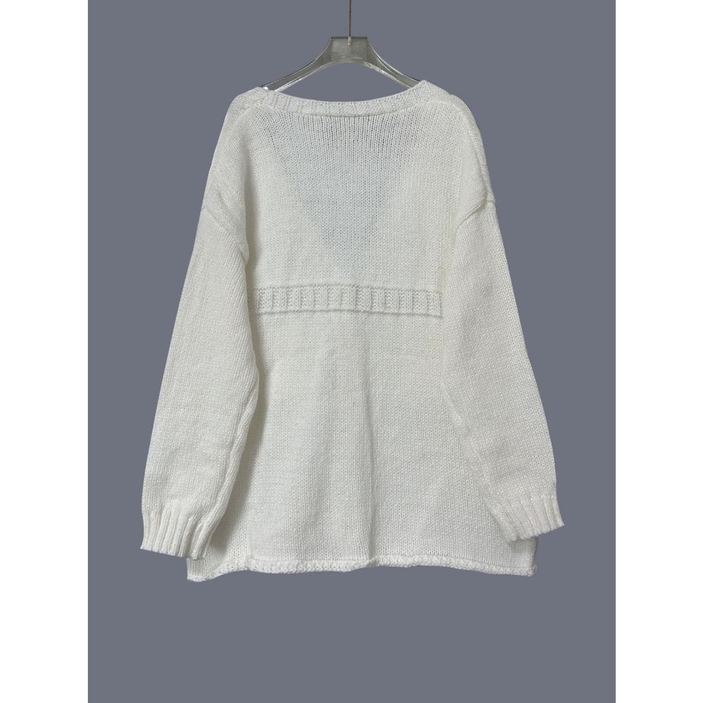 Fall Winter New Women's European American Style V-neck Cardigan Sweater Coat Loose Slimming Long Sleeve Knitted Outerwear Top