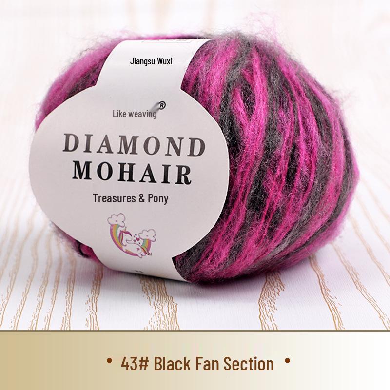 Young Mohair Sweater & Baby Scarf Shawl with Matching Fine Wool Hand-Woven Crochet Bag DIY Kit
