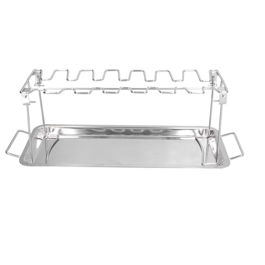 Chicken Wing Leg Rack Stainless Steel Foldable BBQ Rack Portable Grill Holder for Outdoor