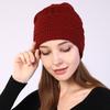 Beanie Hat Solid Color Adjustable Autumn Winter Plush Lining Windproof Hat Scarf for Outdoor