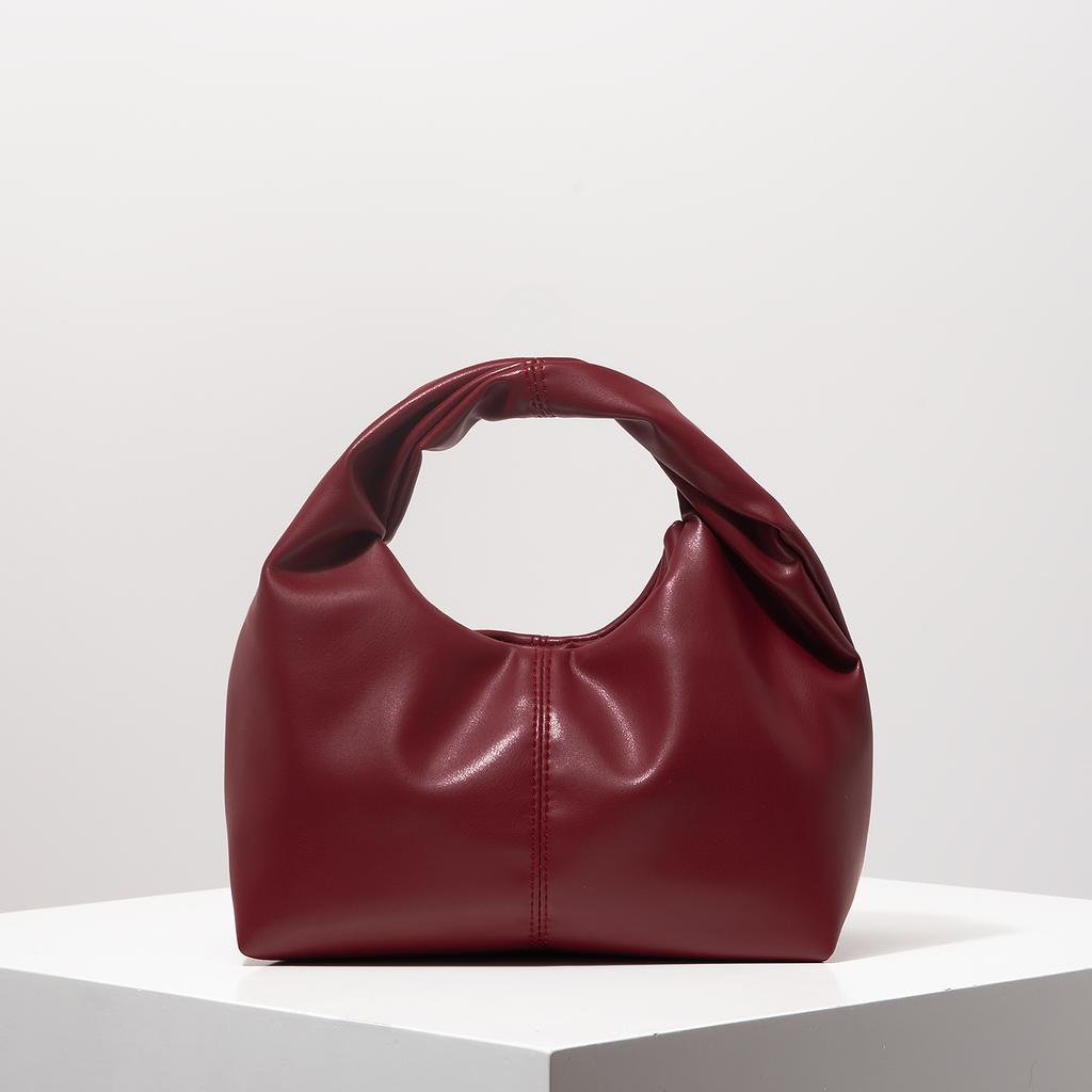 Stylish Twist Square Bag Solid Color Top Clutch Bag Simple And Versatile Commut Premium Durable Quality Useful