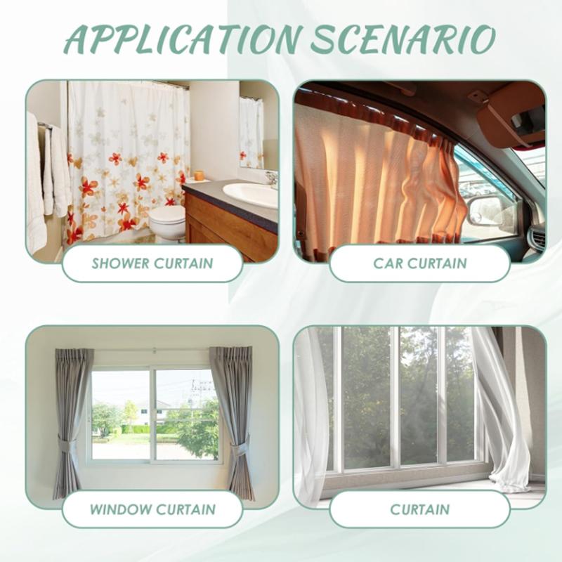 2M Silent Curtain Track Pulley For S Fold Wave Curtains Rail Distance 60mm S-wave Curtain Line Runner Curtain Track Accessories