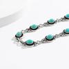 Boho Vintage Blue Seed Bead Chain Anklet for Women Ethnic Sandals Natural Stone Leg Bracelets Summer Beach Bikini Accessories