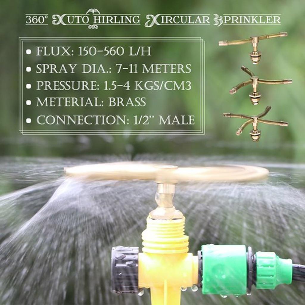 Rotary Sprinkler 360-degree  Spray Watering Sprinkler Roof Automatic Watering Flower Sprinkler