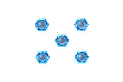 Tamiya Options 3mm Thin Aluminum Lock Nuts 5 54155 Hop-Up OP.1155 (Blue, Pieces)