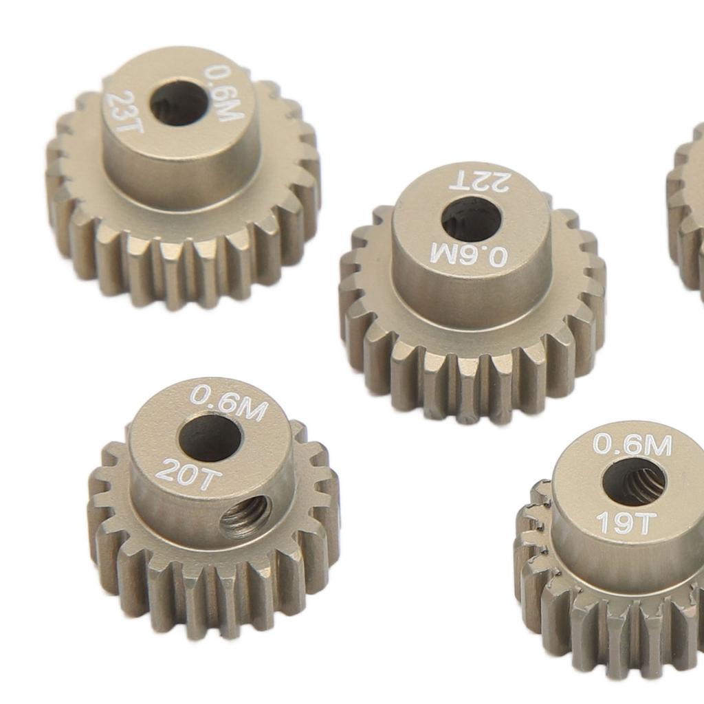 RC Motor Pinion Gear 3.175mm 18T 19T 20T 21T 22T 23T Metal Pinion Motor Gear Set for 1/8 1/10 RC Climbing Car General