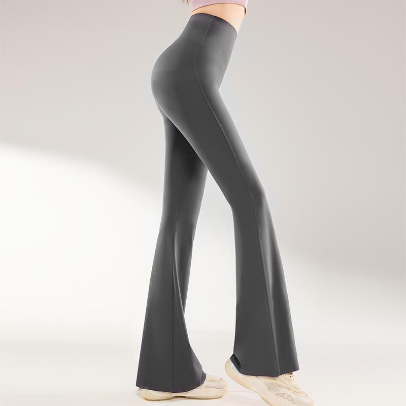 

Women s High-Waisted Flare Yoga Pants: Hip-Lifting, Tummy Control, Slimming Drape for Fitness and Casual Wear L (Recommended Weight 116-130 jin) графитово-серый