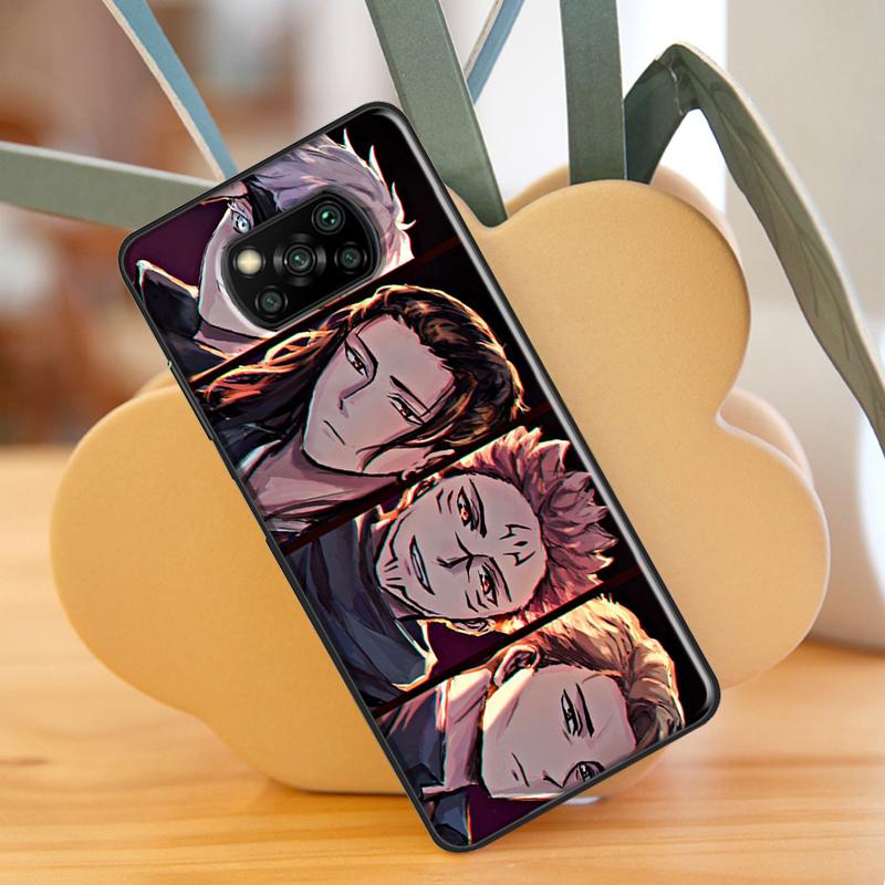 Anime Jujutsu Kaisen Case For Xiaomi Mi 11 Lite 9T 10T 11T Pro POCO X3 Pro X3 GT F1 F2 F3 M4 M3 Pro Case Cover