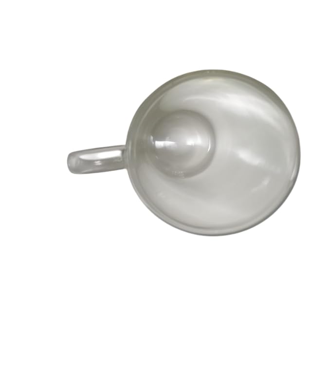 Cană dublă din sticlă, ușoară, mare, fabricată din sticlă transparentă, rezistentă la mașina de spălat vase, pentru cuptorul cu microunde, 1 bucată, sticlă rezistentă la căldură, mâner, sigură, VX-MG3