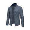 Men's Autumn Winter Knitting Sweatercoat Stand Collar Cardigans Warm Fashion Knitted Coat Male Sweater Jacket Loose Outwear Man