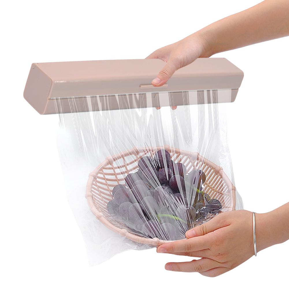 Food Plastic Cling Wrap Dispensers Foil Holder Cutter Film Cutter Storage Holder Kitchen Storage Accessories Utensils