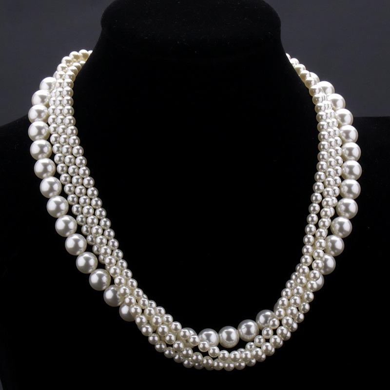 Versatile Multi-Layer Faux Pearl Necklace - Summer Party Accessory with Multiple Styling Options, E-commerce Bestseller