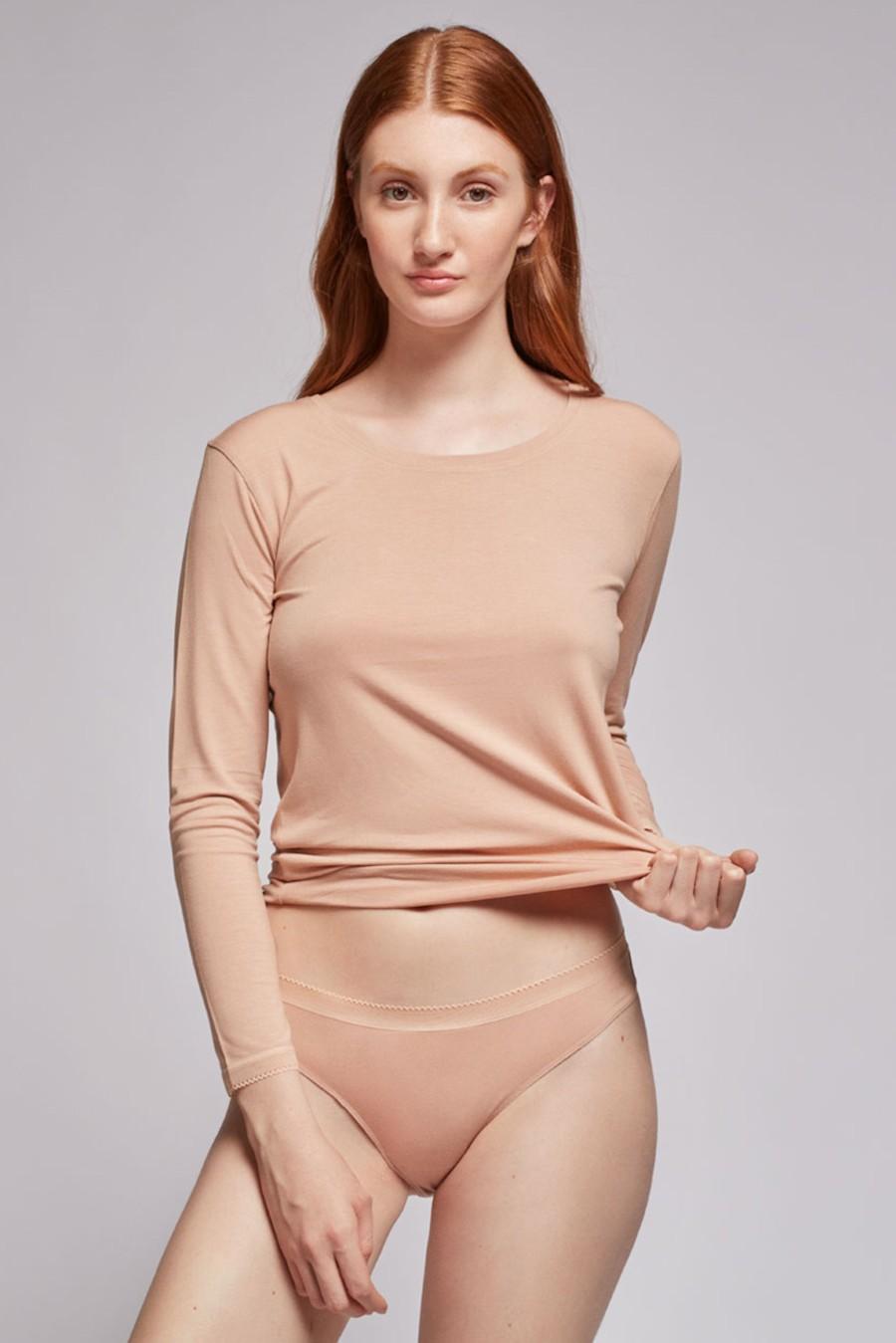 

Жіночий лонгслів (75918) 48(XL) тілесний