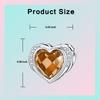 925 Sterling Copper January-December Birthday Stone Love Zircon Pendant Bead Fit Charms Necklace Bracelet Women Zircon DIY Gift