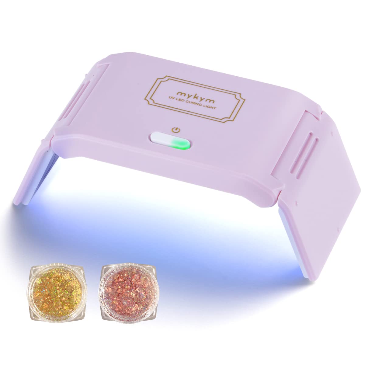 

MYKYM UV Light Nail Dryer Curing Light for Resin and Gel Latest Foldable Nails, Model, 42W, Compact, (pink) розовый