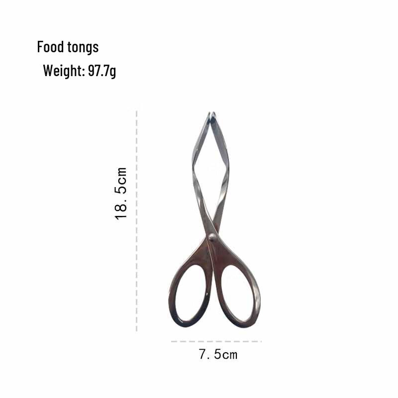 MOMO NATURI Stainless Steel Scissor Food Tongs