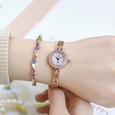 Diamond-Encrusted Alloy Bracelet Watch Student High-End Quartz Watch Women'S Niche Small Watch