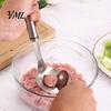 Fish Ball Maker Stainless Steel Meatball Spoon, Non-slip Grip Ergonomic Long Handle Design, Round Shaper Professional Meat Baller Tool for Balls