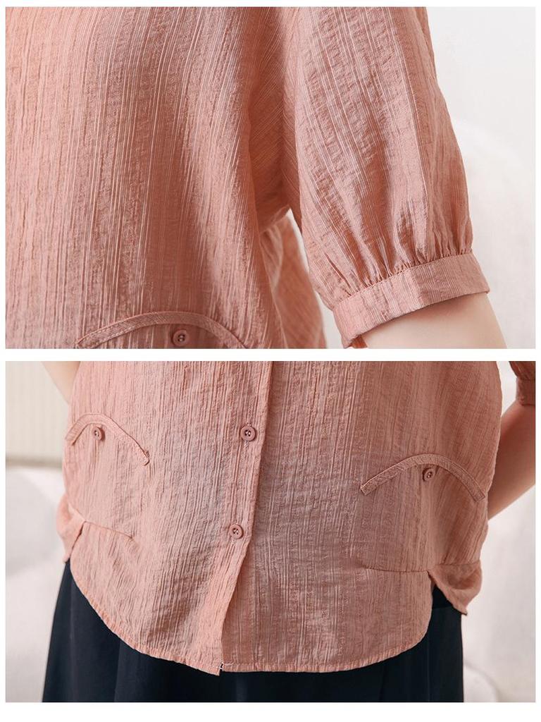Chic Youthful Tencel Women's Summer Short Sleeve Loose Casual Top 2025 Style