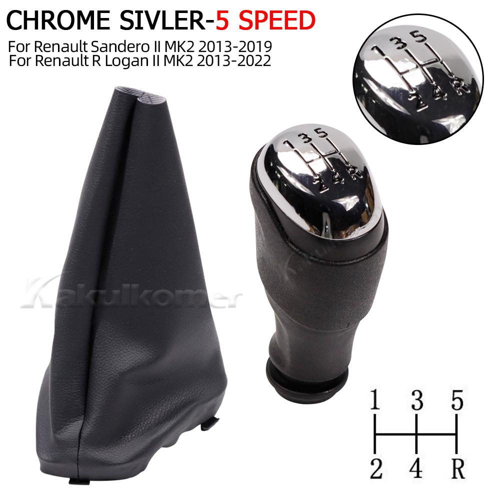 969356242r Manual 5 6 Speed Gear Shift Knob With Dust Cover Leather Gaiter Boot For Renault R Logan II 13-22 Sandero II 13-19