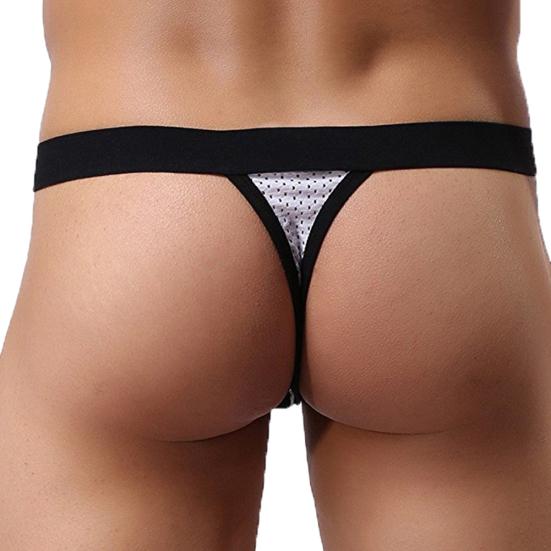 Men's Sexy Mesh Bulge Pouch Breathable T-Back G-string Briefs Thongs Underwear