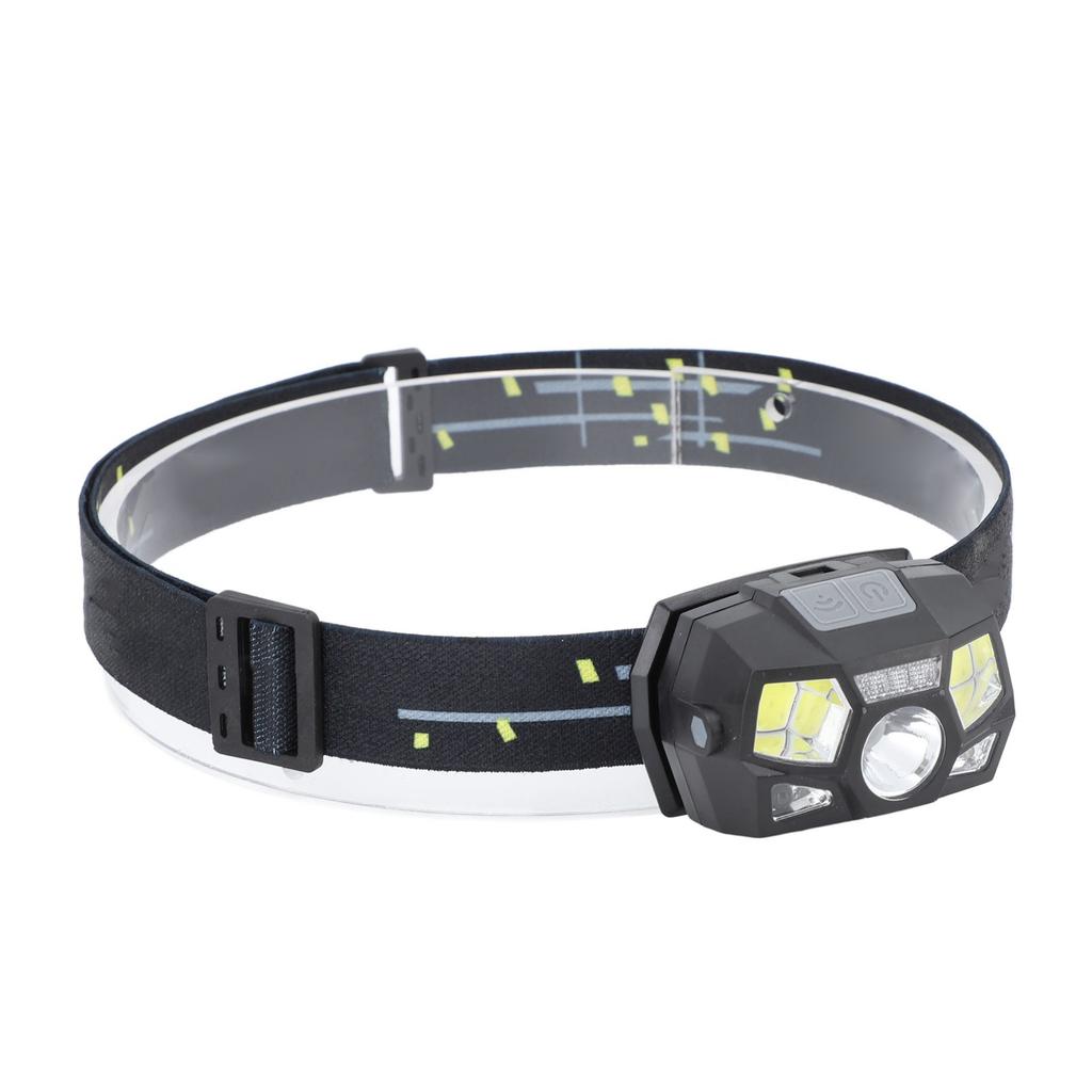 LED Head Lamp Flashlight USB Charging Strong Light Waterproof Motion Sensor Rechargeable Headlamp for Night Fishing Running
