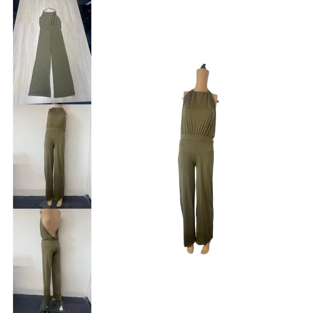 Streetwear Jumpsuit For Women With Splicing Design And High Waist Fit
