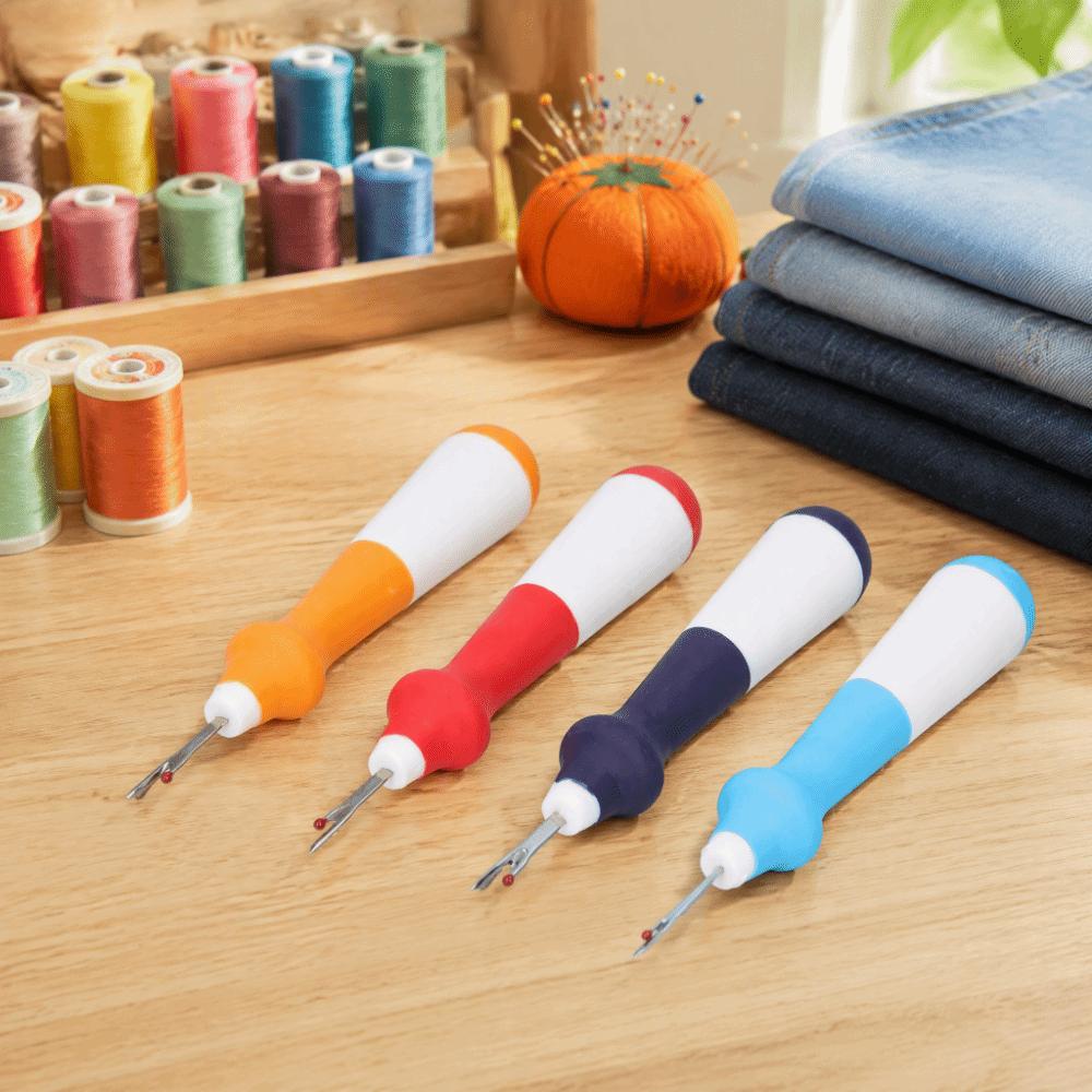 4pcs Rubber Stitch Remover Tool Ergonomic Grip Seam Rippers Handy Thread Remover Tool For Crafting