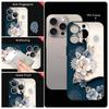 Romantic Rose Flower Pattern Lanyard Case For iPhone 17 Pro Max iPhone 16 15 14 13 Pro Max 11 16E 17E Soft Silicone Phone Back Cover
