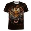 Tiger Cub 3D Digital Printed Summer Loose Casual Round Neck Short Sleeved T-Shirts Men’s