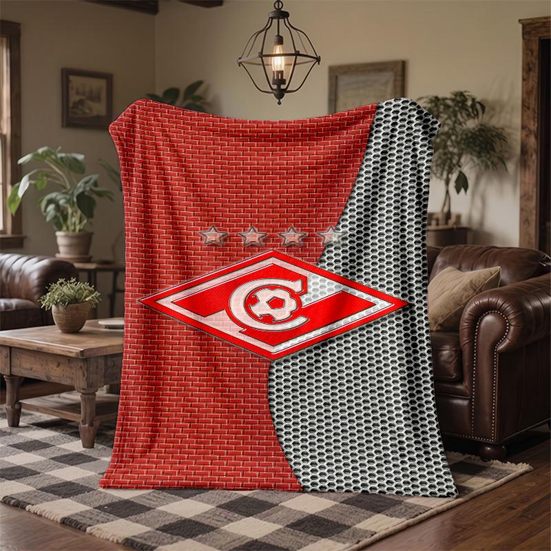 Spartak Moscow Print Flannel Blanket Soft Warm Sofa Bed Throw Blanket For Home Office Bedroom