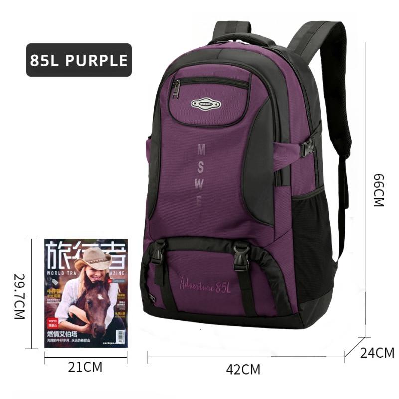 2024 New Outdoor Travel Backpack 50L/65L/85L Large Capacity Duffle Bag High Quality Oxford Waterproof Breathable Travel Bag Business Trip Hiking Bag