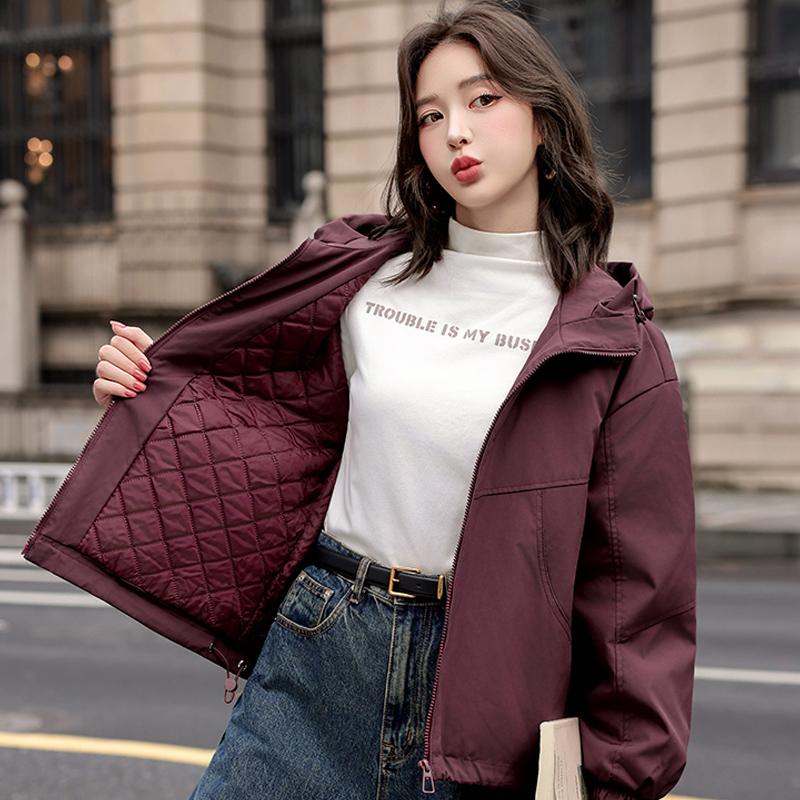 Dámské módní zimní bundy s kapucí, ležérní parka, dámské s dlouhým rukávem, hřejivé krátké kabáty