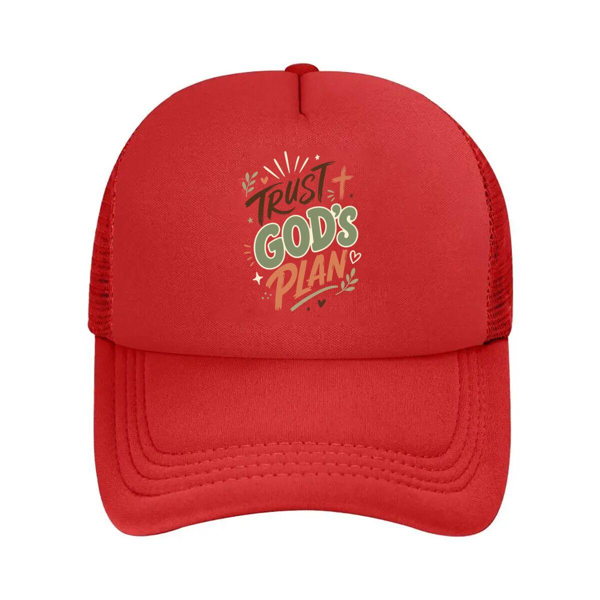 Faith Over Fear Typography Quote Mesh Baseball Cap Hip Hop Adjustable